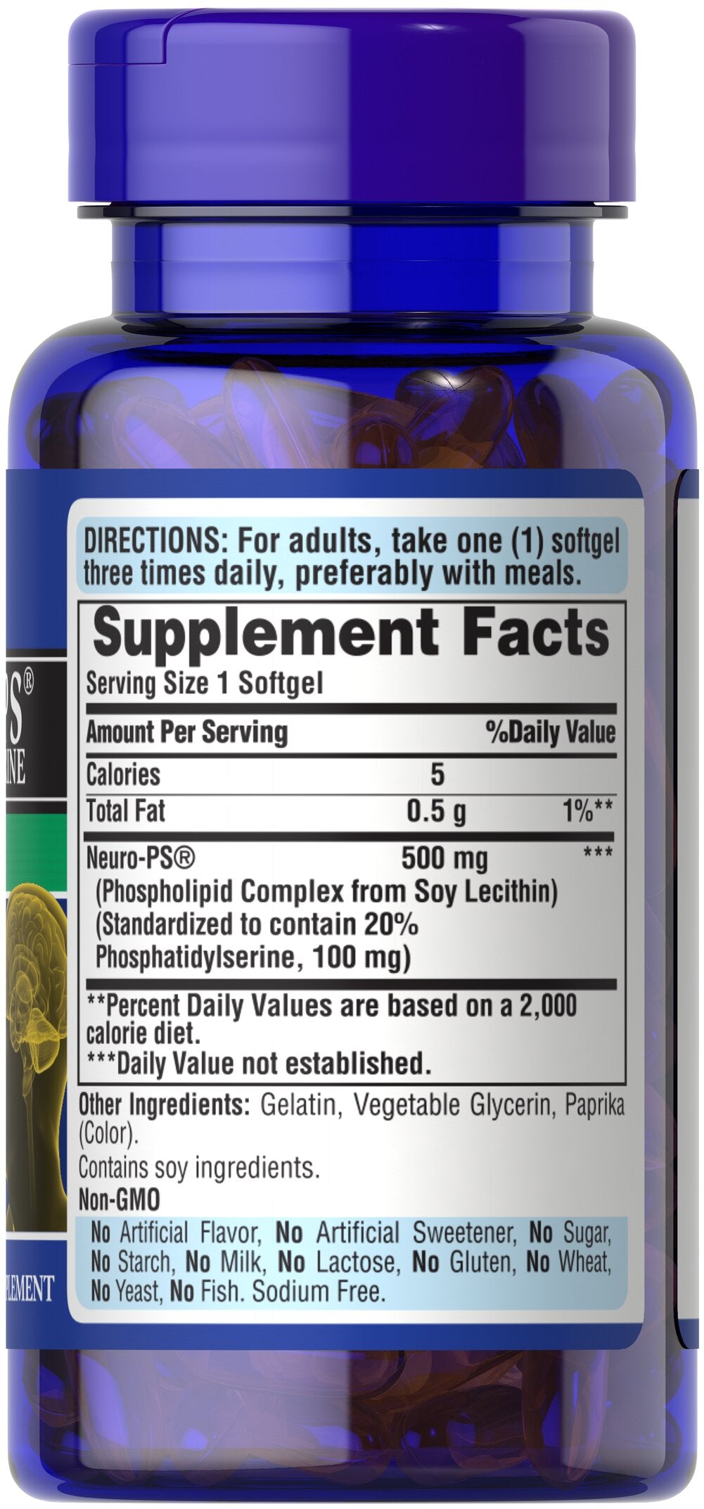 Puritan's Pride Neuro-Ps (Phosphatidylserine) 100 mg / 60 Softgels / Item #010001