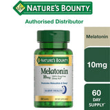 Nature's Bounty Melatonin, 100% Drug-Free Sleep Aid, 10 Mg, 60 Capsules