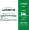 Nature's Bounty, Melatonin Sleep Aid Tablets, Natural Cherry, 3 mg, 120 Quick Dissolve Tablets