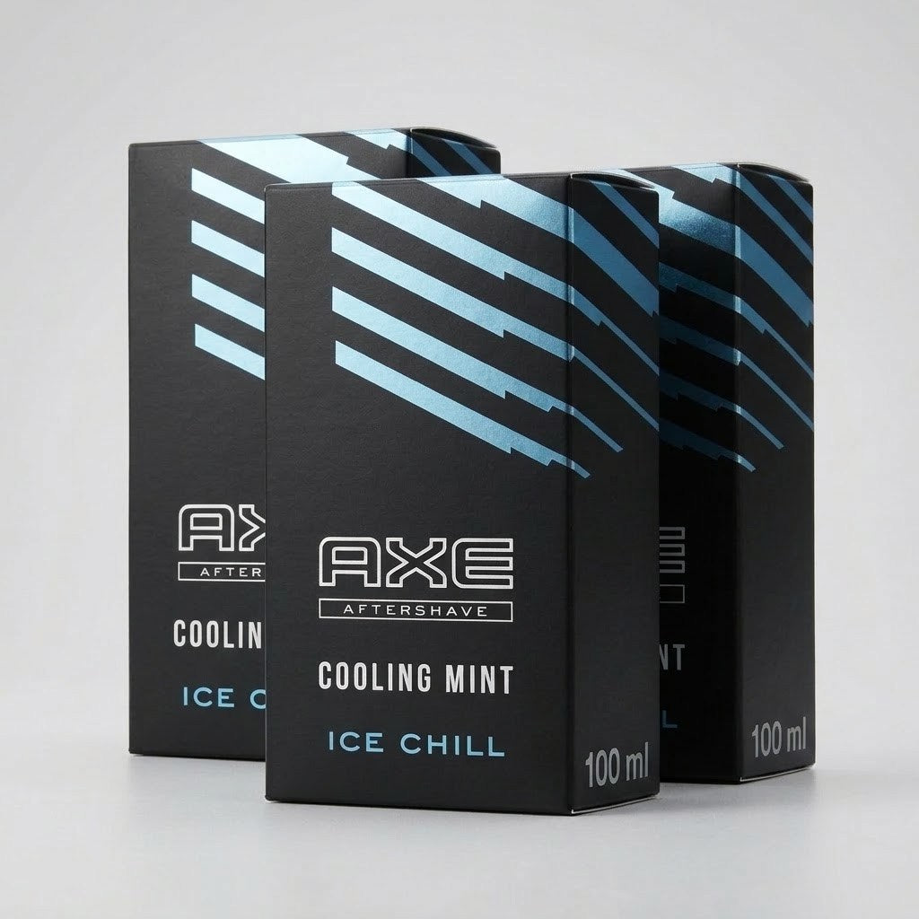 AXE Ice Chill Cooling Mint Aftershave 100ml Men Post Shave Soothing Lotion Razor Burn Relief