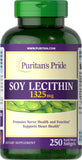 Puritan's Pride Soy Lecithin 1325 mg / 250 Rapid Release Softgels / Item #002653