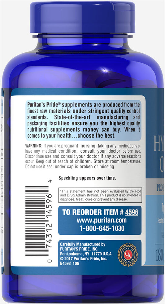 Puritan's Pride Hydrolyzed Collagen 1000 mg / 180 Caplets / Item #004596