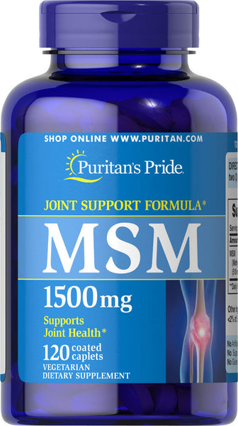 Puritan's Pride MSM 1500 mg / 120 Caplets / Item #011732 - Puritan's Pride Singapore