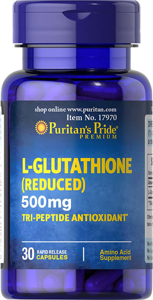 Puritan's Pride L-Glutathione 500 mg / 30 Capsules / Item #017970 Puritan's Pride Singapore Puritan's Pride L-Glutathione 500 mg / 30 Capsules / Item #017970 Puritan's Pride Singapore