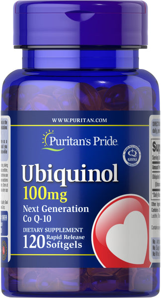 Puritan's Pride Ubiquinol 100 mg / 120 Softgels / Item #018659