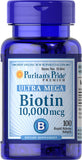 Puritan's Pride Biotin 10,000 mcg / 100 Softgels / Item #051464