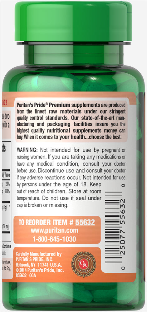 Puritan's Pride Garcinia Cambogia 750 mg / 60 Caplets / Item #055632
