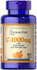 Puritan's Pride Vitamin C-1000 mg with Bioflavonoids & Rose Hips 1000 mg / 100 Caplets / Item #000690