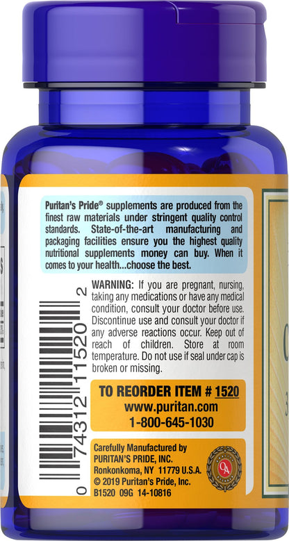 Puritan's Pride Beta-Carotene 10,000 IU / 100 Softgels / Item #001520