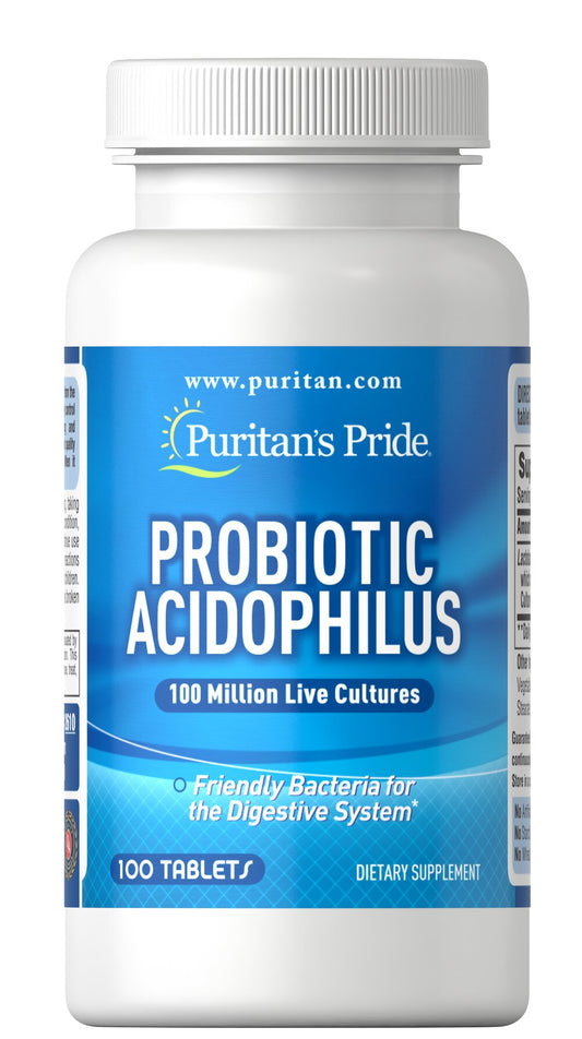 Puritan's Pride Probiotic Acidophilus 100 Tablets / Item #002610
