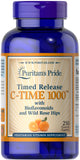 Puritan's Pride Vitamin C-1000 mg with Rose Hips Timed Release 1000 mg / 250 Caplets / Item #004073
