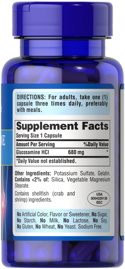 Puritan's Pride  Glucosamine 680 mg HCl  / 60 Capsules / Item #004171 / Item #4171