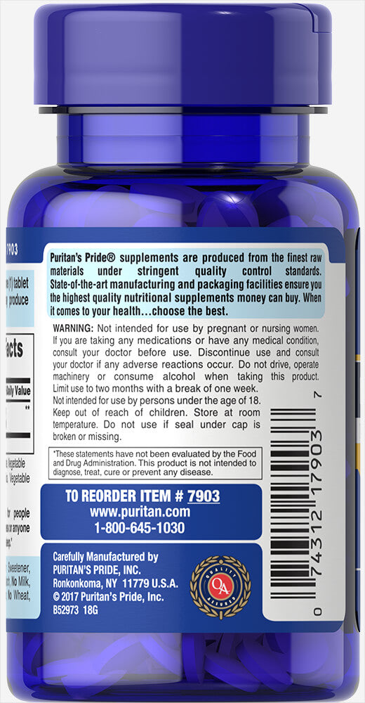 Puritan's Pride Melatonin 3 mg / 120 Tablets / Item #007903