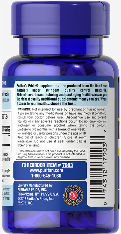 Puritan's Pride Melatonin 3 mg / 120 Tablets / Item #007903
