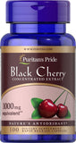 Puritan's Pride Black Cherry 1000 mg / 100 Capsules / Item #015691