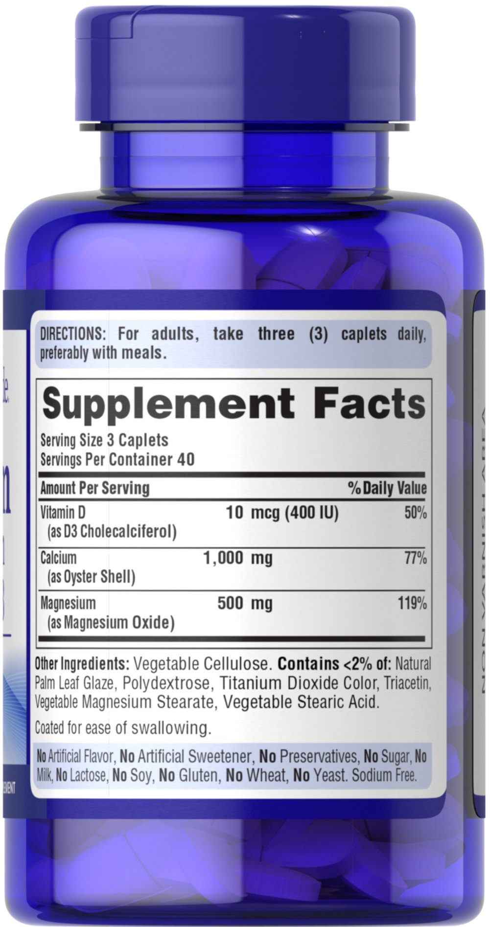 Puritan's Pride Calcium Magnesium with Vitamin D Item #016154