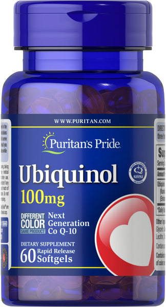 Puritan's Pride Ubiquinol 100 mg / 60 Softgels / Item #018660
