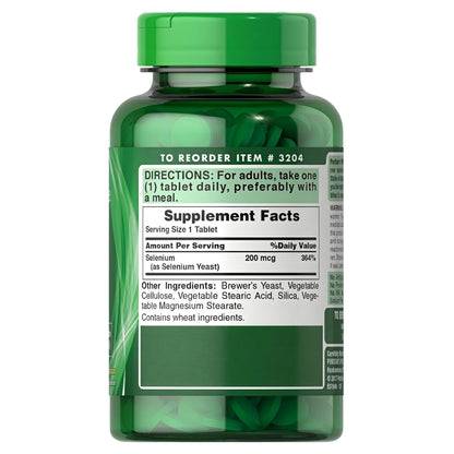 Puritan's Pride Selenium 200 mcg / 250 Tablets / Item #003204