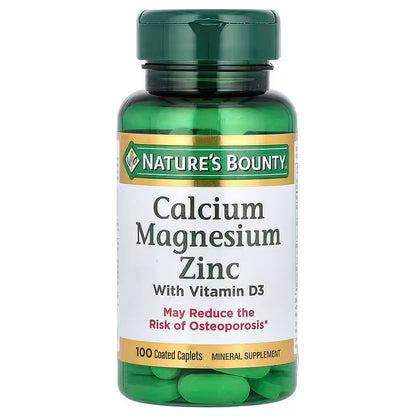 Puritan's Pride Calcium Magnesium Zinc 1000 mg/400 mg/25 mg / 100 Caplets / Item #004290