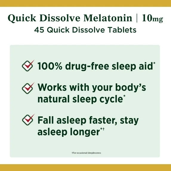 Puritan's Pride Melatonin 10 mg / 60 Capsules / Item #019491