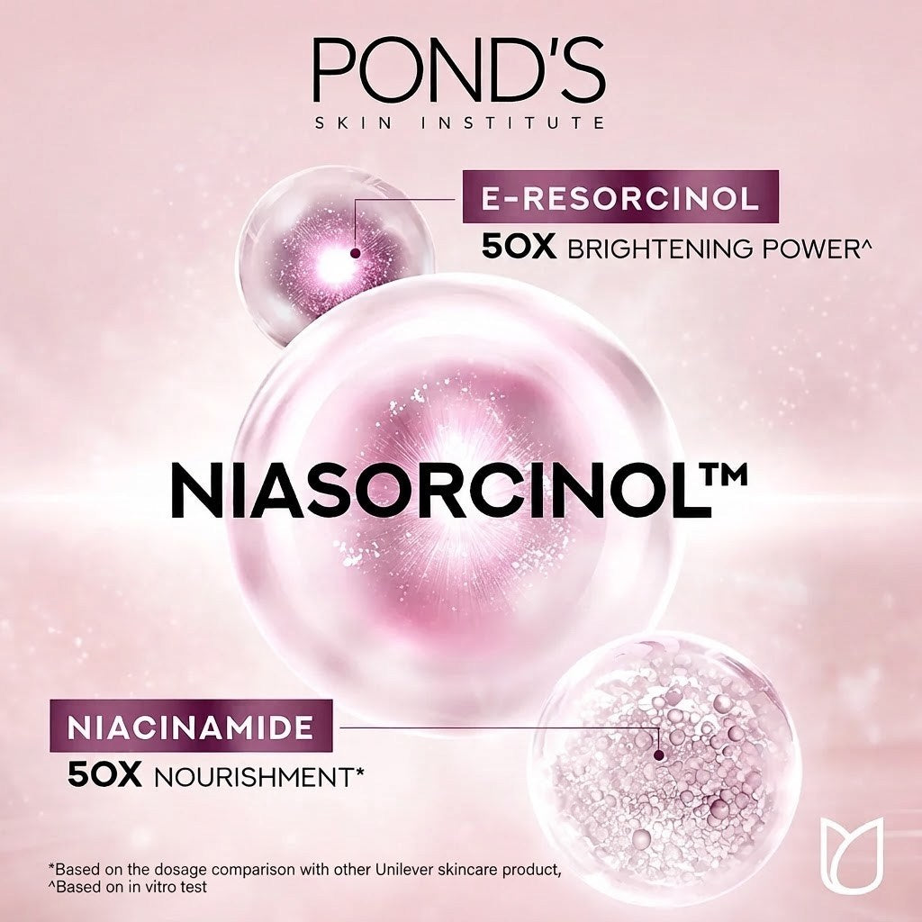 PONDS Bright Miracle Ultra Light Biome Gel 50g Niasorcinol Brightening Moisturizer Prebiotics