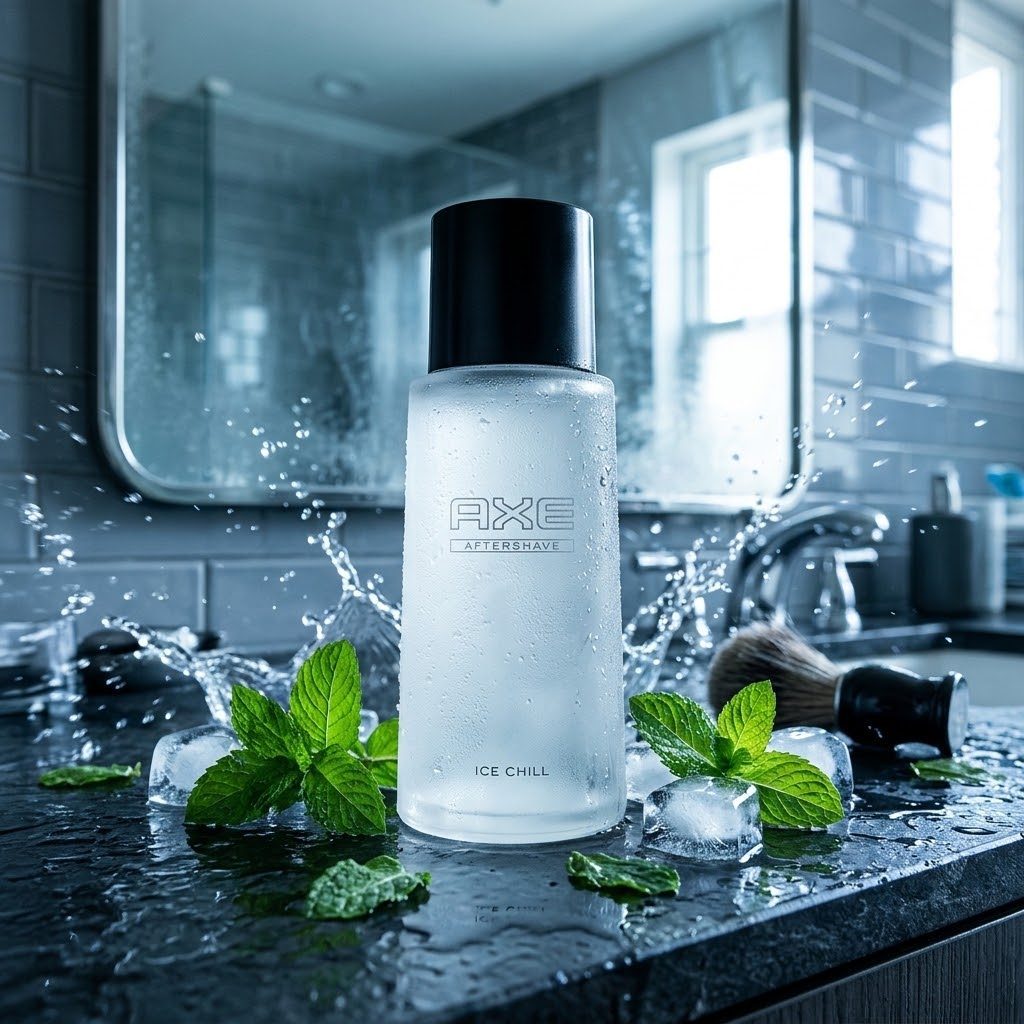 AXE Ice Chill Cooling Mint Aftershave 100ml Men Post Shave Soothing Lotion Razor Burn Relief