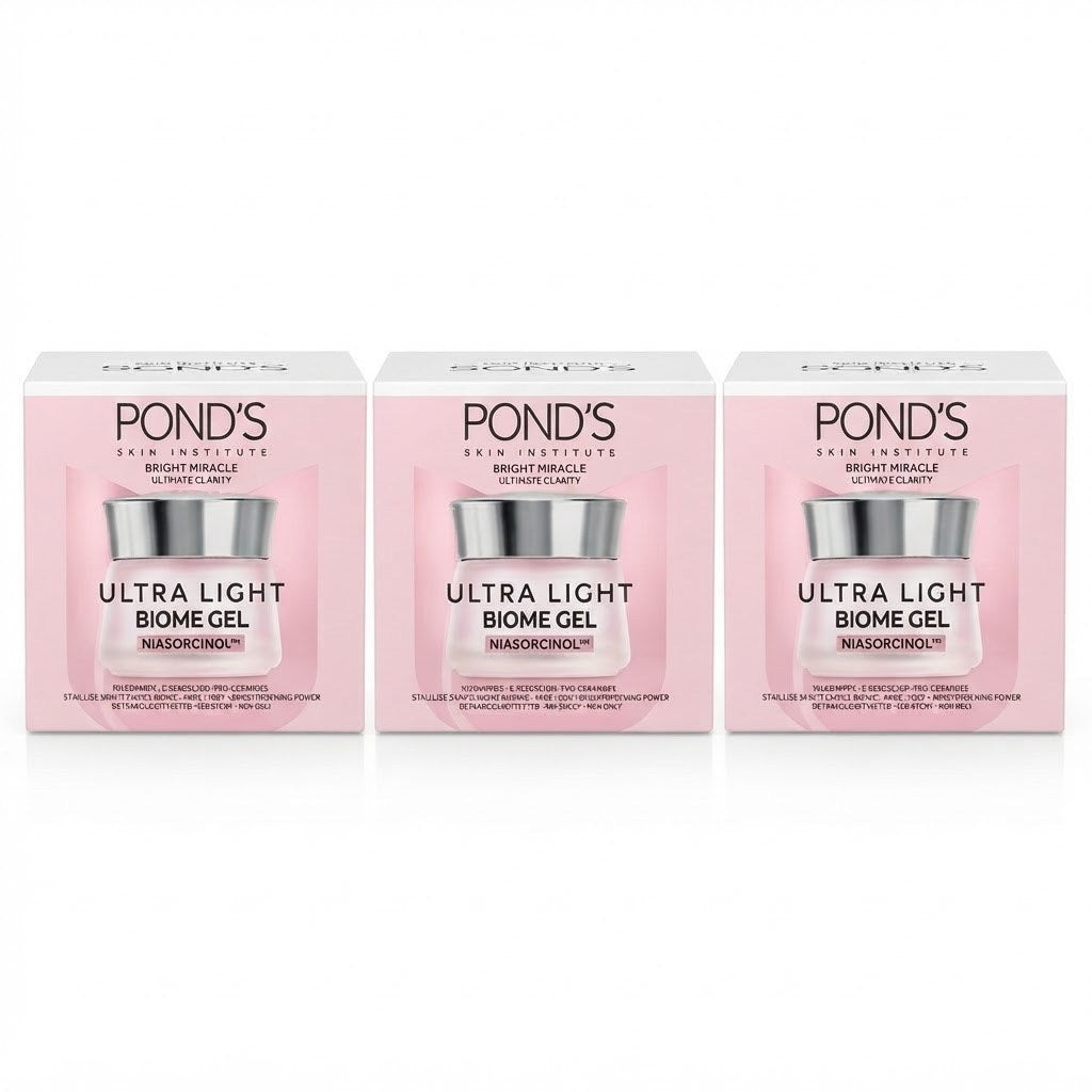 PONDS Bright Miracle Ultra Light Biome Gel 50g Niasorcinol Brightening Moisturizer Prebiotics