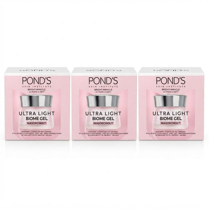 PONDS Bright Miracle Ultra Light Biome Gel 50g Niasorcinol Brightening Moisturizer Prebiotics