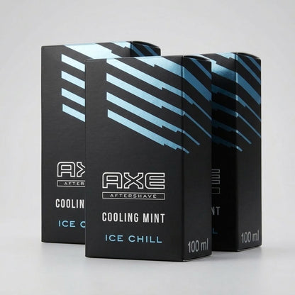 AXE Ice Chill Cooling Mint Aftershave 100ml Men Post Shave Soothing Lotion Razor Burn Relief