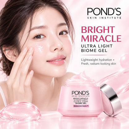 PONDS Bright Miracle Ultra Light Biome Gel 50g Niasorcinol Brightening Moisturizer Prebiotics