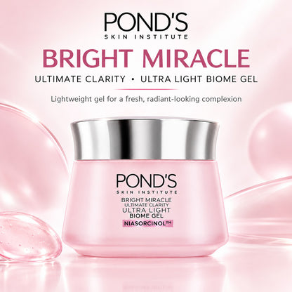 PONDS Bright Miracle Ultra Light Biome Gel 50g Niasorcinol Brightening Moisturizer Prebiotics