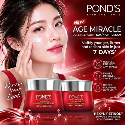 PONDS Age Miracle Ultimate Youth Day Cream SPF18 / Night Cream 45g Hexyl Retinol Anti Aging