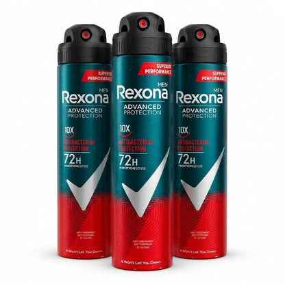 Rexona Men Advanced Protection 10X Antibacterial 72H Deodorant Spray 200ml MotionSense 0 Alcohol