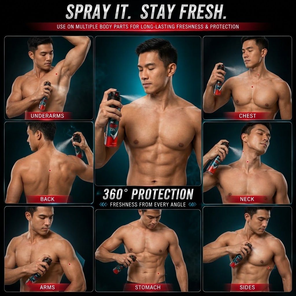 Rexona Men Advanced Protection 10X Antibacterial 72H Deodorant Spray 200ml MotionSense 0 Alcohol