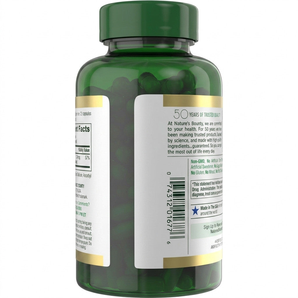 Nature's Bounty Magnesium Glycinate 120 Capsules High Absorption Muscle Recovery Deep Sleep Stress Relief Supplement