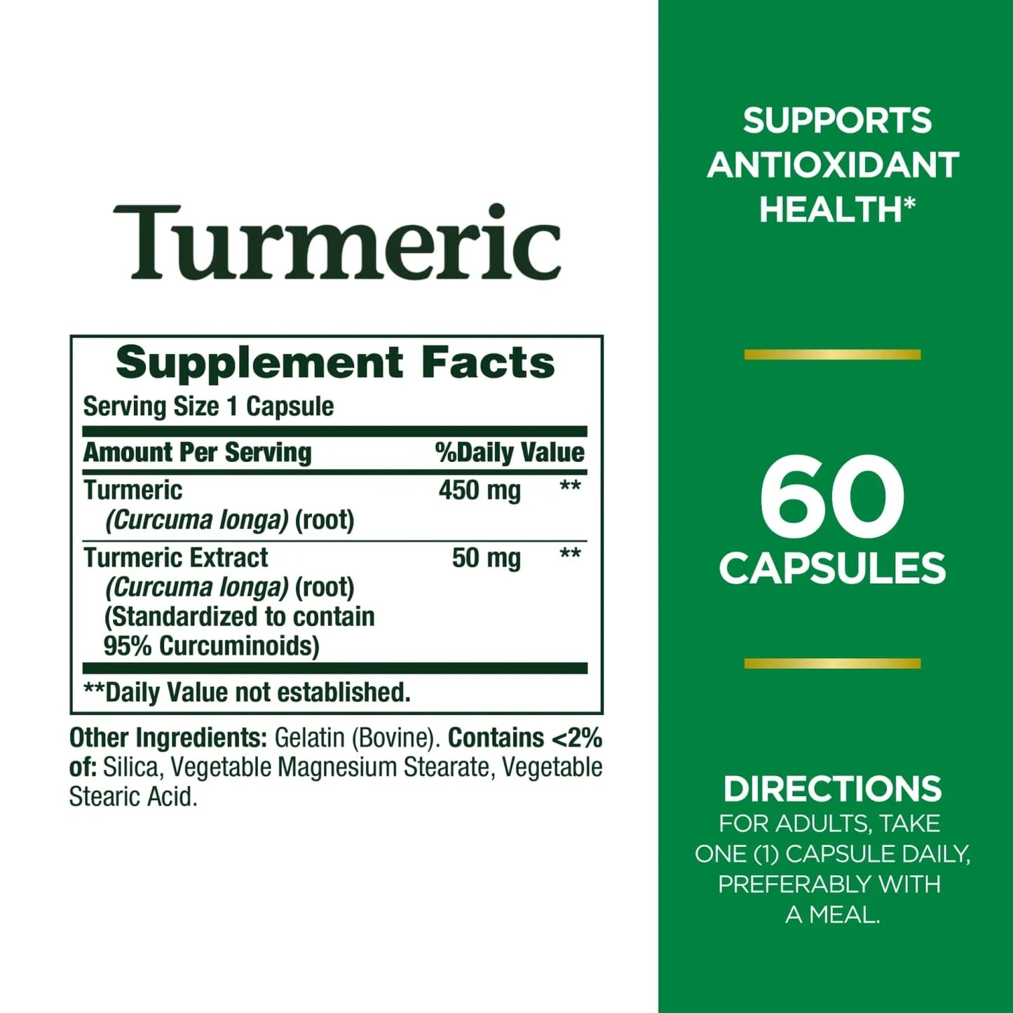 Nature's Bounty Turmeric Curcumin Caps, 60 capsules
