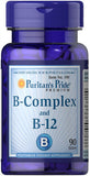 Puritan's Pride Vitamin B-Complex and Vitamin B-12 90 Tablets / Item #000190