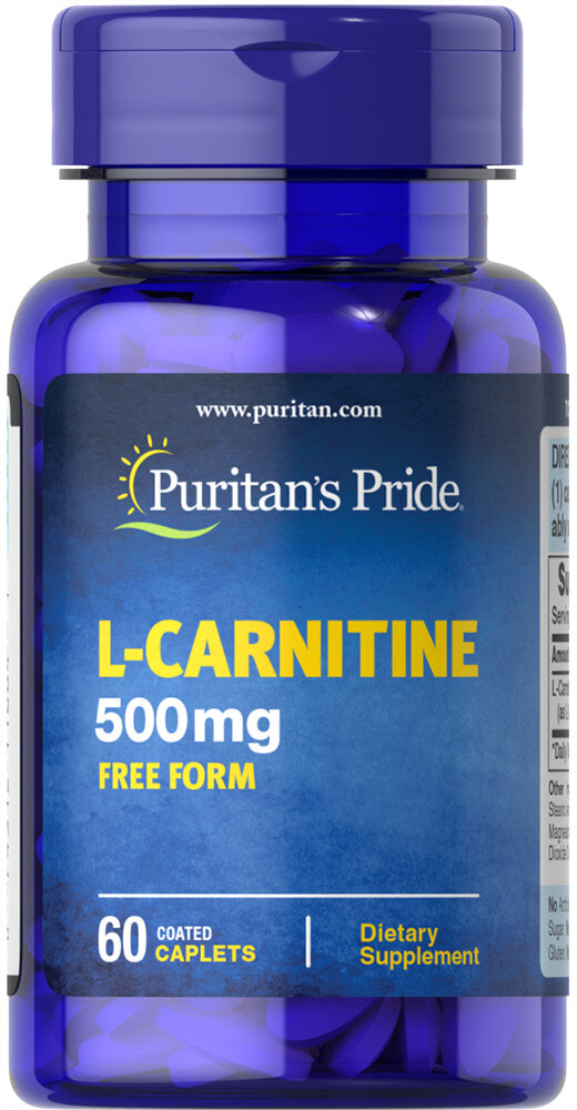 Puritan's Pride L-Carnitine 500 mg / 60 Caplets / Item #001684 - Puritan's Pride Singapore