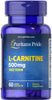 Puritan's Pride L-Carnitine 500 mg / 60 Caplets / Item #001684 - Puritan's Pride Singapore