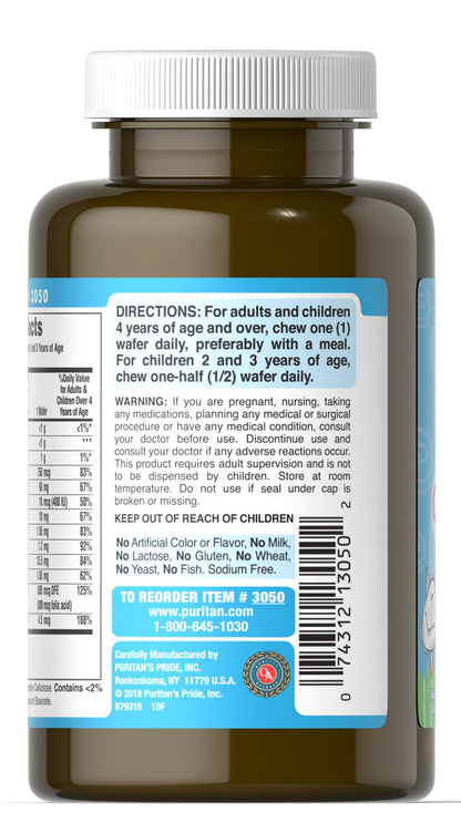 Puritan's Pride Pre-Vites Children's Multivitamin 100 Chewables / Item #003050