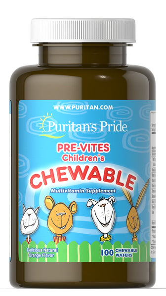 Puritan's Pride Pre-Vites Children's Multivitamin 100 Chewables / Item #003050 - Puritan's Pride Singapore