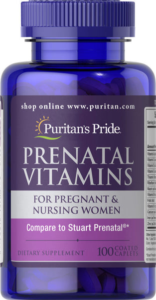 Puritan's Pride Prenatal Vitamins 100 Caplets / Item #003700 - Puritan's Pride Singapore
