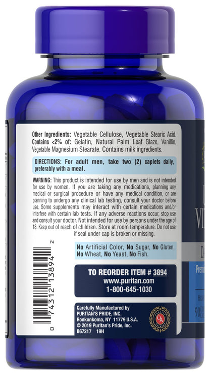 Puritan's Pride Ultra Vita Man™ Time Release 90 Caplets / Item #003894