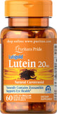 Puritan's Pride Lutein 20 mg with Zeaxanthin 20 mg / 60 Softgels / Item #004901 - Puritan's Pride Singapore
