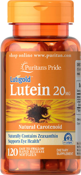 Puritan's Pride Lutein 20 mg with Zeaxanthin 20 mg / 120 Softgels / Item #004904 - Puritan's Pride Singapore
