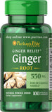 Puritan's Pride Ginger Root 550 mg / 100 Capsules / Item #005145
