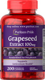 Puritan's Pride Grapeseed Extract 100 mg / 200 Capsules / Item #005432