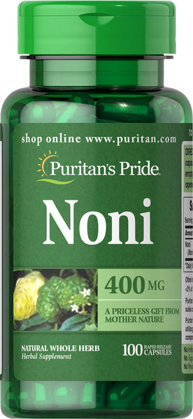 Puritan's Pride Noni 400 mg / 100 Capsules / Item #006055 - Puritan's Pride Singapore
