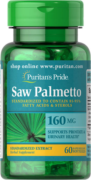 Puritan's Pride Saw Palmetto Standardized Extract 160 mg / 60 Softgels / Item #006895 - Puritan's Pride Singapore
