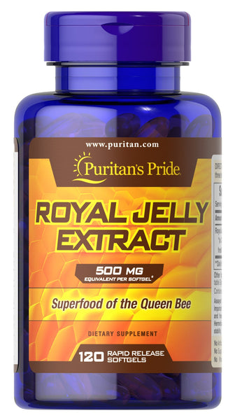 Puritan's Pride Royal Jelly 500 mg / 120 Softgels / Item #007142